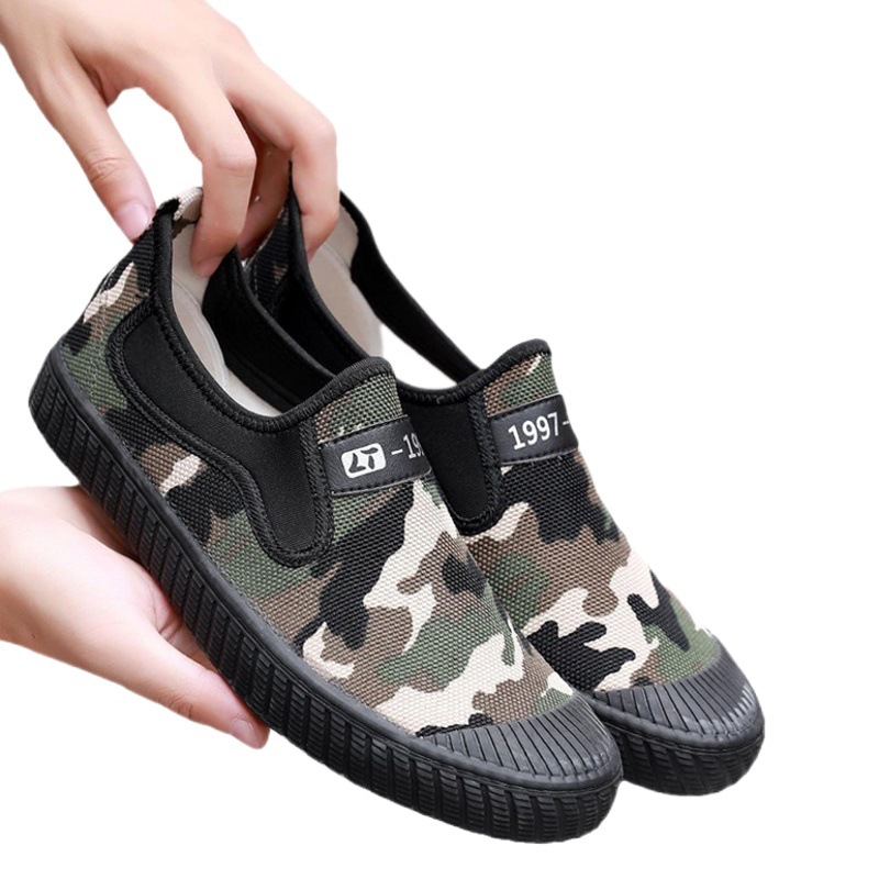 Lutai low-top labor protection shoes work shoes construction site rubber shoes liberation shoes lightweight breathable wear-resistant waterproof stain-resistant slip-on