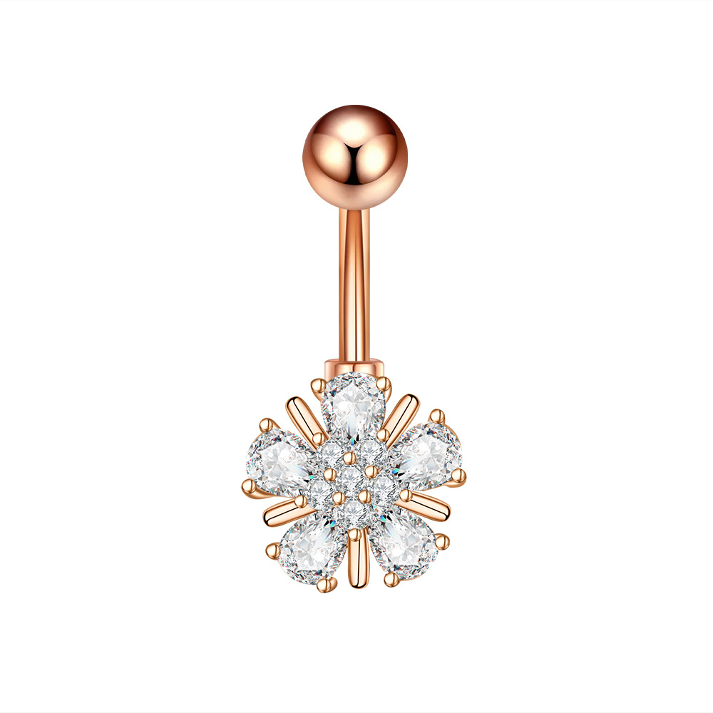 Picture of Cross-border e-commerce new zircon belly button ring belly button nail piercing jewelry online wholesale