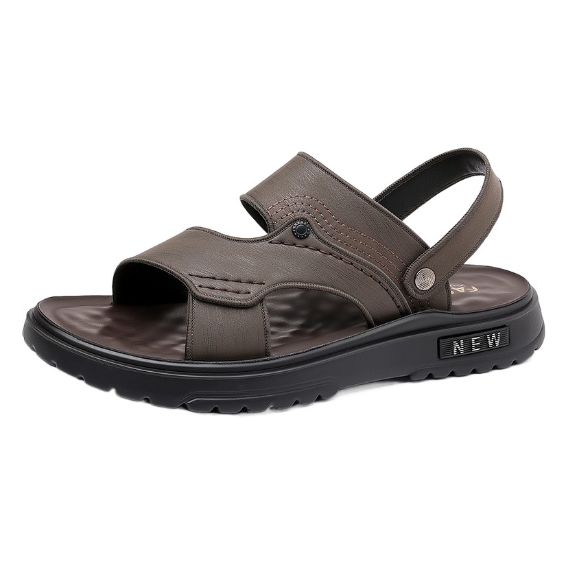 Sandals Men's 2025 New Outfit Driving Dual-Use Men's Sandals Latex Pad Soft Sole Cross-Border plus size Beach Shoes