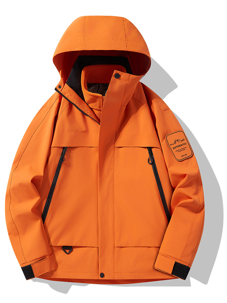 Mountain Trail Pioneer Jacket Women's 3-in-1 Outdoor Windproof, Waterproof, Warm Two-Piece Set, Physical Loose Jacket for Men