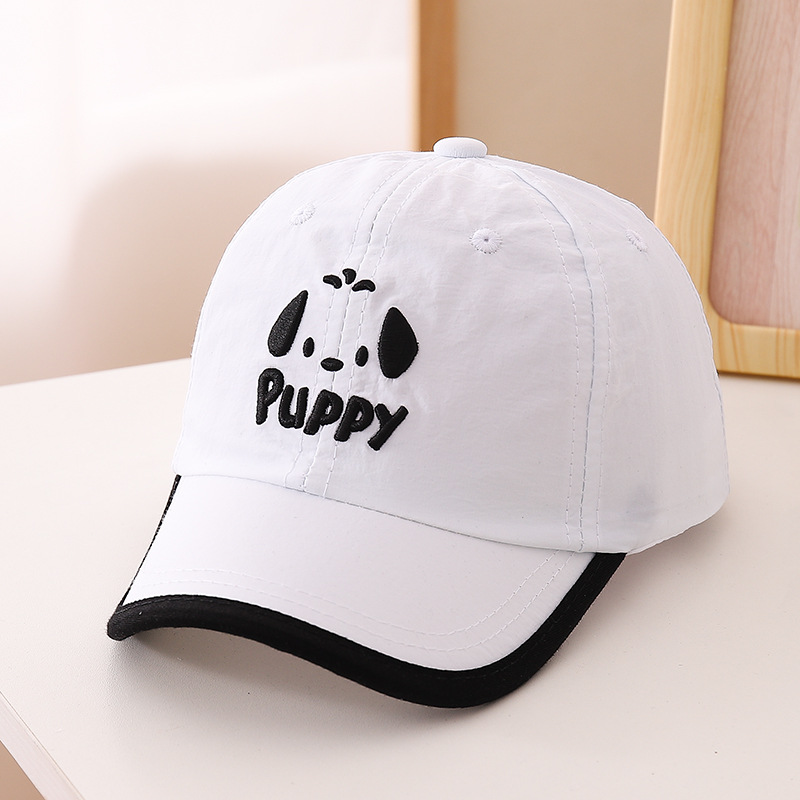 Picture of puppy embroidered puppy children's net cap boys baby cap summer girls sunscreen thin baseball cap sunshade