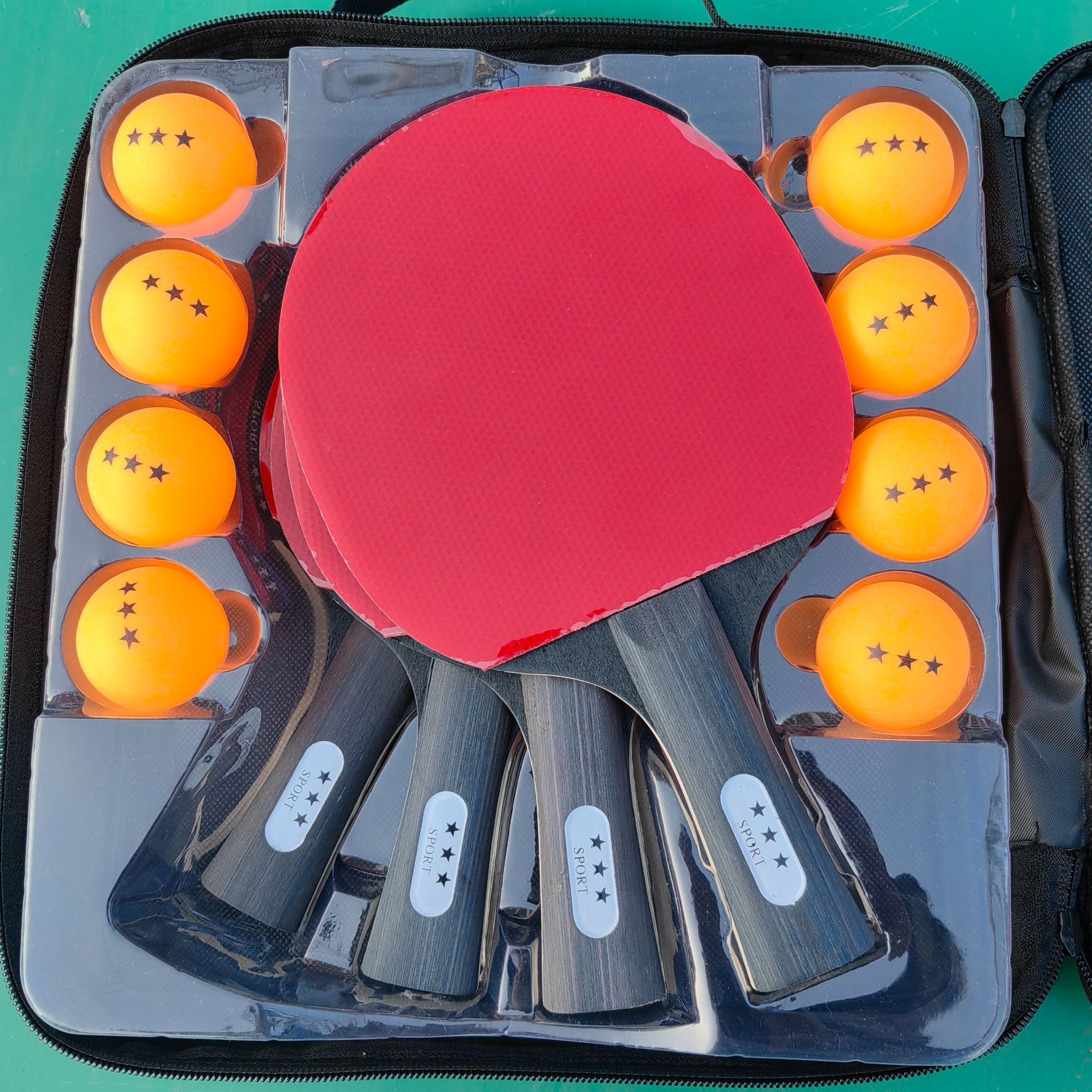 Amazon popular table tennis racket suit 4 table tennis rackets 8 Samsung table tennis family suit