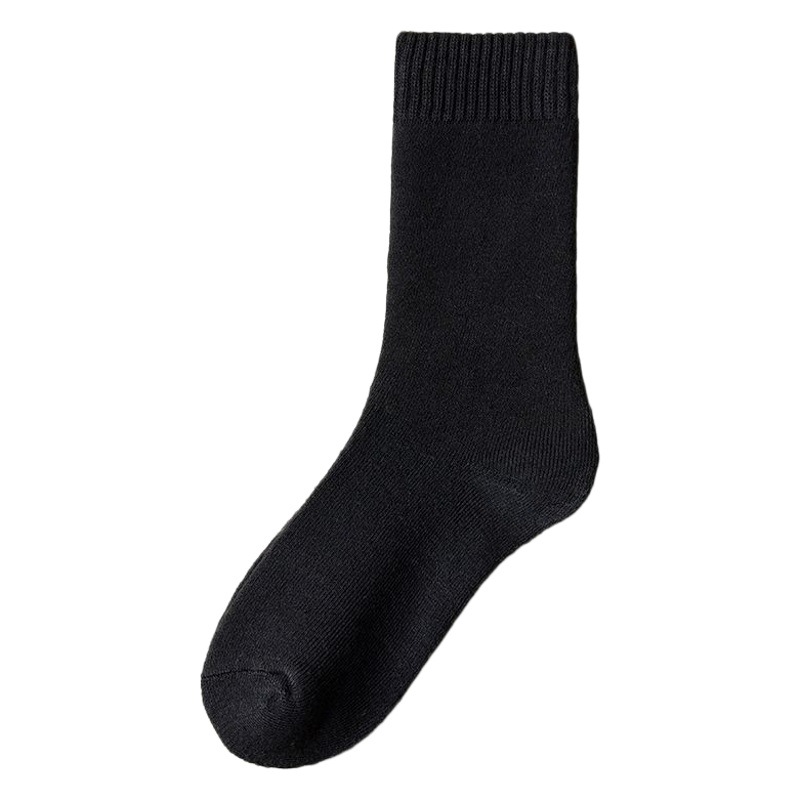 Autumn and Winter extra thick fleece-lined socks men's mid-calf length socks deodorant winter warm wool socks women's winter long wool socks