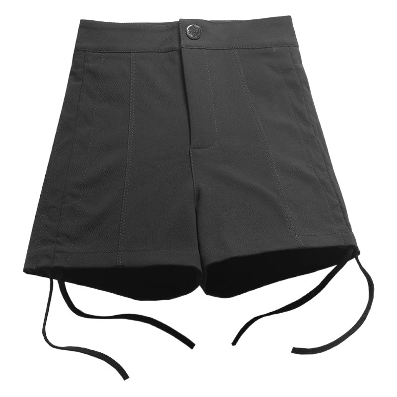 2023 Autumn and Winter New Elastic Easiest for Match Pleated Drawstring High Waist Slim Suit Pants Shorts Wide Leg Pants Casual Pants Women
