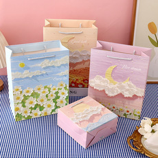 Creative three-dimensional oil painting gift bag children's day birthday gift paper bag kindergarten graduation gift packaging bag