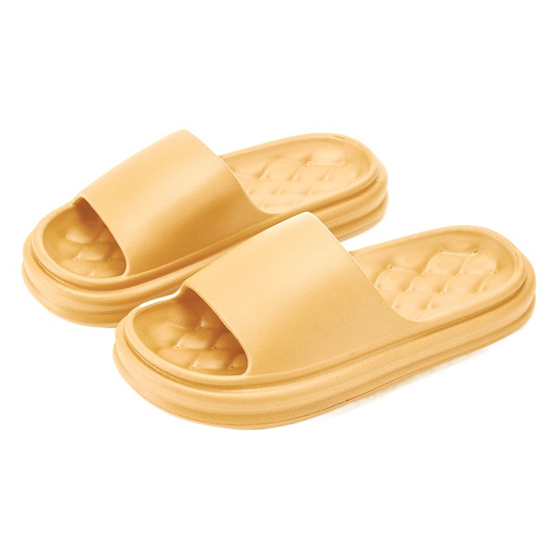 New Dung Feeling Thick Bottom Bread Slippers Women's 2024 Summer Home Slippers Indoor Bathroom Outgoing Shoes Wholesale