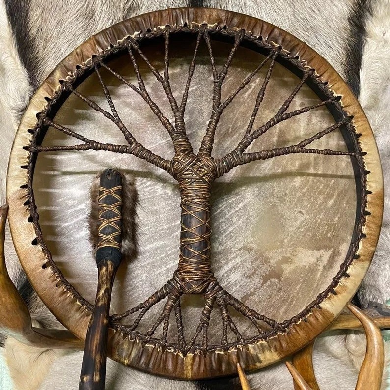 Haobei Cross-Border Independent Station Tree of Life Garland Drum Open You Drum Siberian Qiufeng Drum