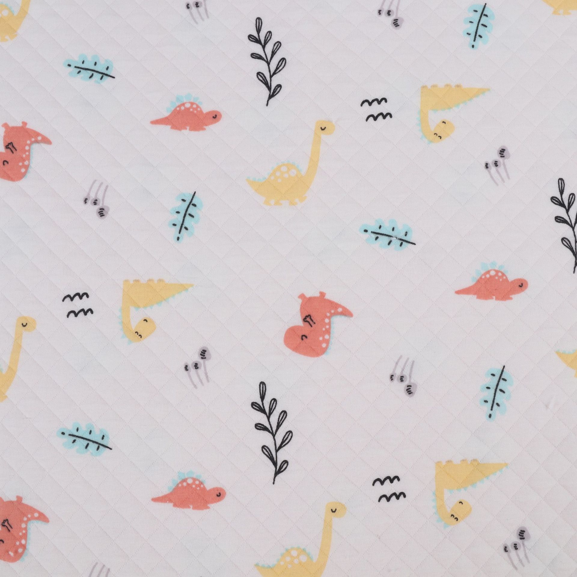Picture of Kg price autumn and winter baby clip cotton-padded jacket sleeping bag home clothing fabric 320g knitted printed air layer clip cotton