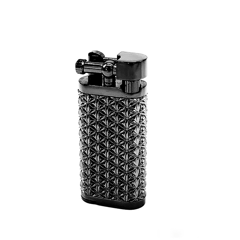 Picture of Grinding wheel open flame cigarette lighter gas creative inflatable Langsheng oblique fire lighter metal pipe mini lighter gift