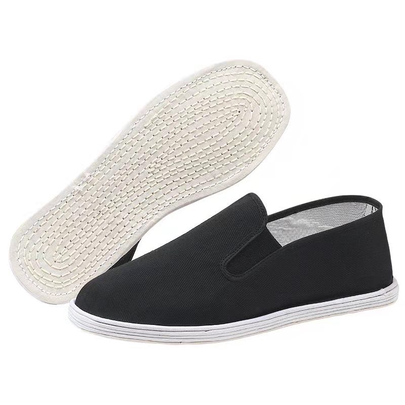 Old Beijing Handmade Pure Cloth Sole Cloth Shoes Thickened Soft-soled Lasagna Home Casual Shoes Slip-on Breathable Men's Shoes