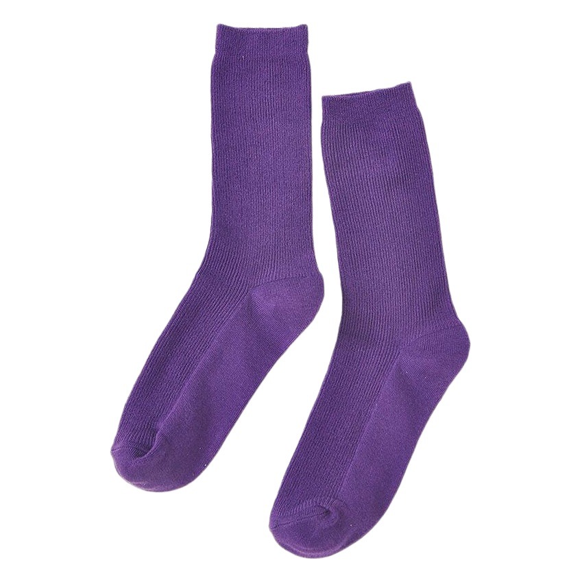 Socks women's new ladies tube piled socks solid color trend Japanese women's socks sweat-absorbent breathable cotton socks wholesale
