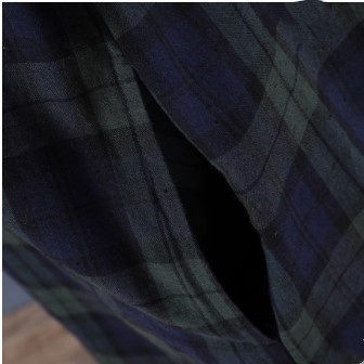 Picture of 9809 spring new 2021 women's skirt Korean casual plaid plus size single breasted long sleeve dress women