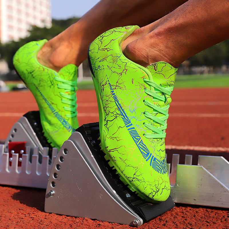 Nail shoes track and field sprint male student female sports competition running long jump middle and long distance running nail shoes sneaker mandarin duck