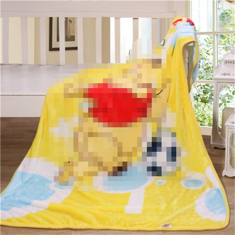 Picture of Children's Blanket Kindergarten Spring and Autumn Baby Coral Fleece Blanket Spring and Summer Single Layer Thin Blanket Office Nap