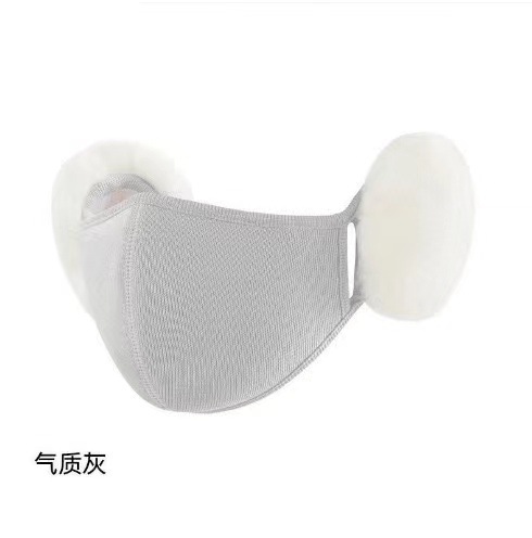Picture of Winter plush cute ear protection three-dimensional slimming mask cold-proof breathable two-in-one earmuff women's cloud warm mask