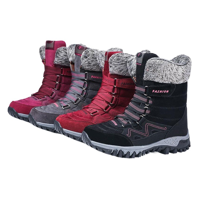 Snow boots 2020 Winter new high-top fleece-lined thick non-slip cotton boots cold-resistant tube boots foreign trade plus size women's shoes