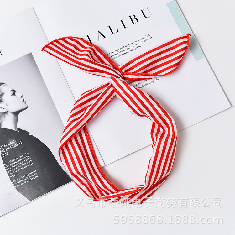 Picture of Korean Style Fresh Iron Wire Headband Cute Polka Dot Headband Printed Headband Foreign Trade Hot Selling Headband Headwear Cross-Border