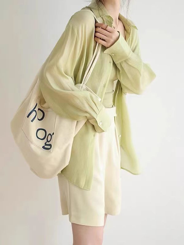 Picture of 2023 New Tencel Sunscreen Shirt Women's Summer Thin Long-sleeved Shirt Jacket Fashionable Design Niche Lazy Style