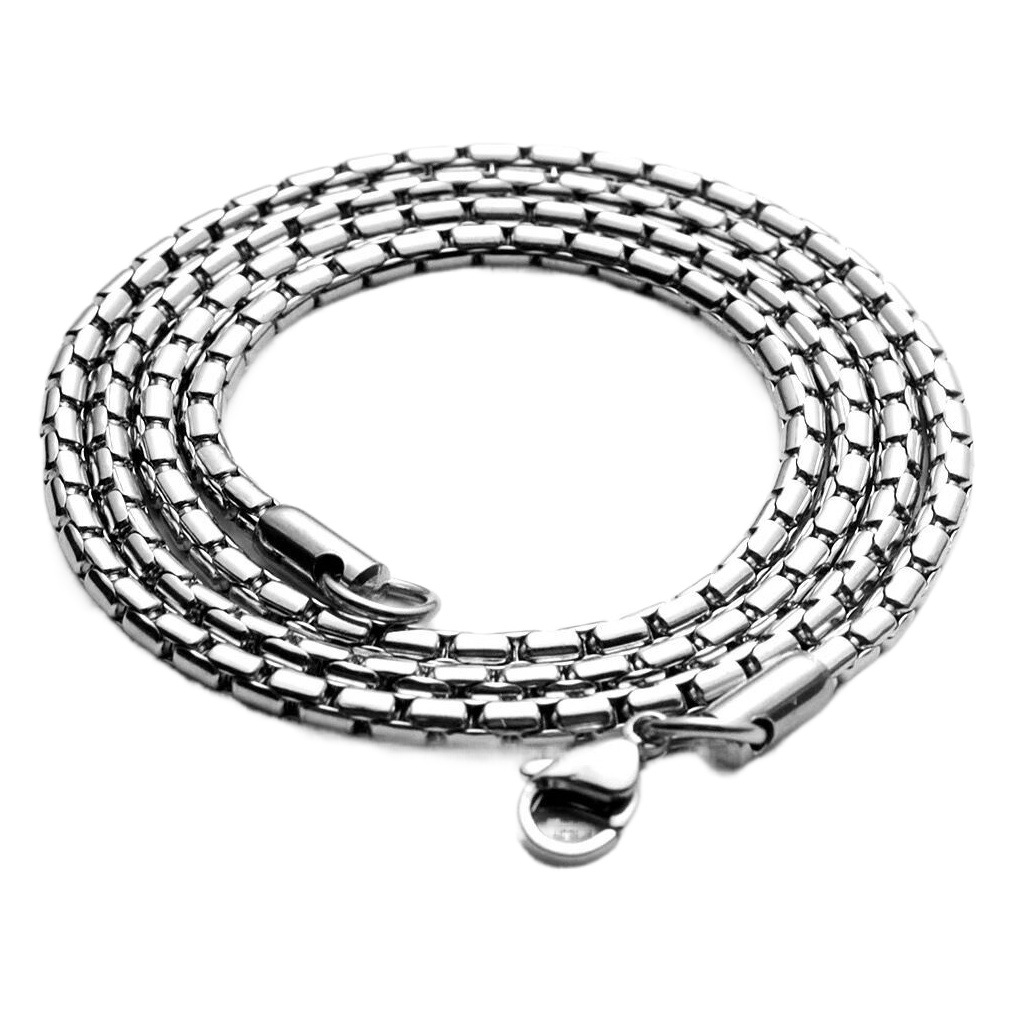 Basic titanium steel non-fading necklace men's hip hop fashion brand simple all-match bare chain plain chain accessories high-grade necklace