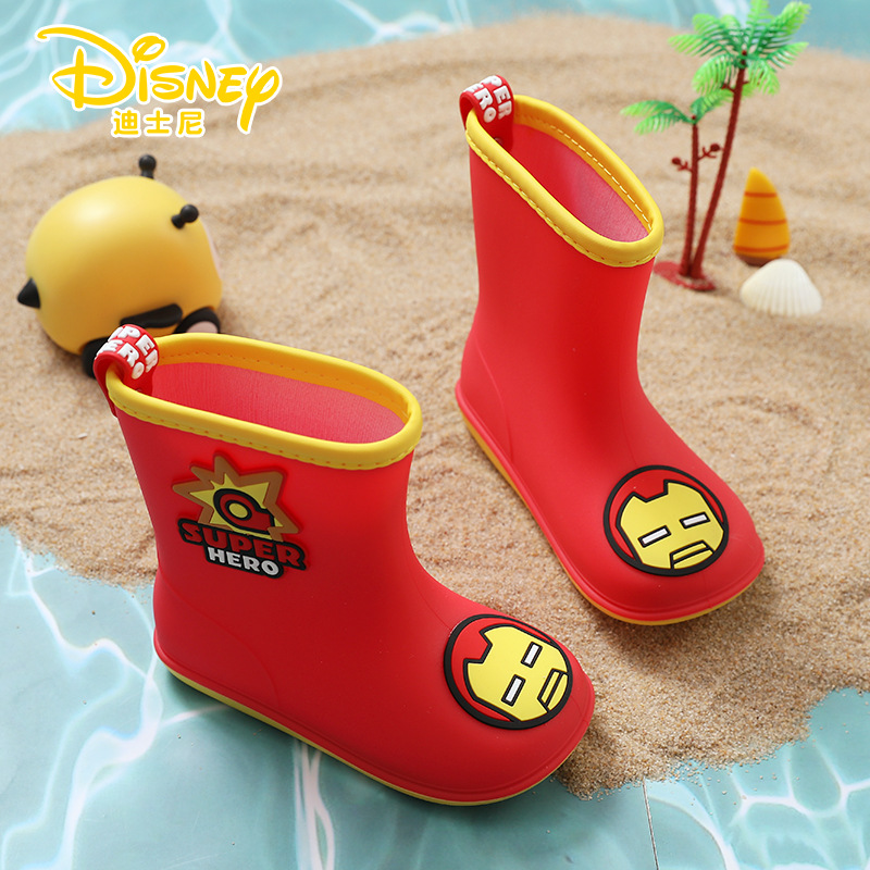[70% discount] Disney rain boots children's rain boots light water shoes non-slip water boots children's rubber shoes non-slip soft