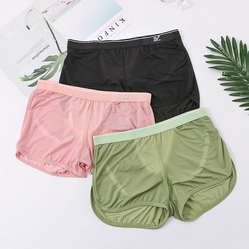 New Summer Ice Mesh Home Pants Men's Pajama Pants Quick-Drying Sports Fitness Butt-Lifting Men's Shorts