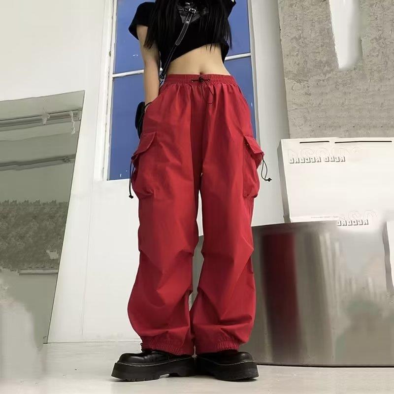 Picture of Design Sense High Street Overalls Women's 2025 New Loose Straight Wide Leg Big Pocket Casual Retro Trendy Pants