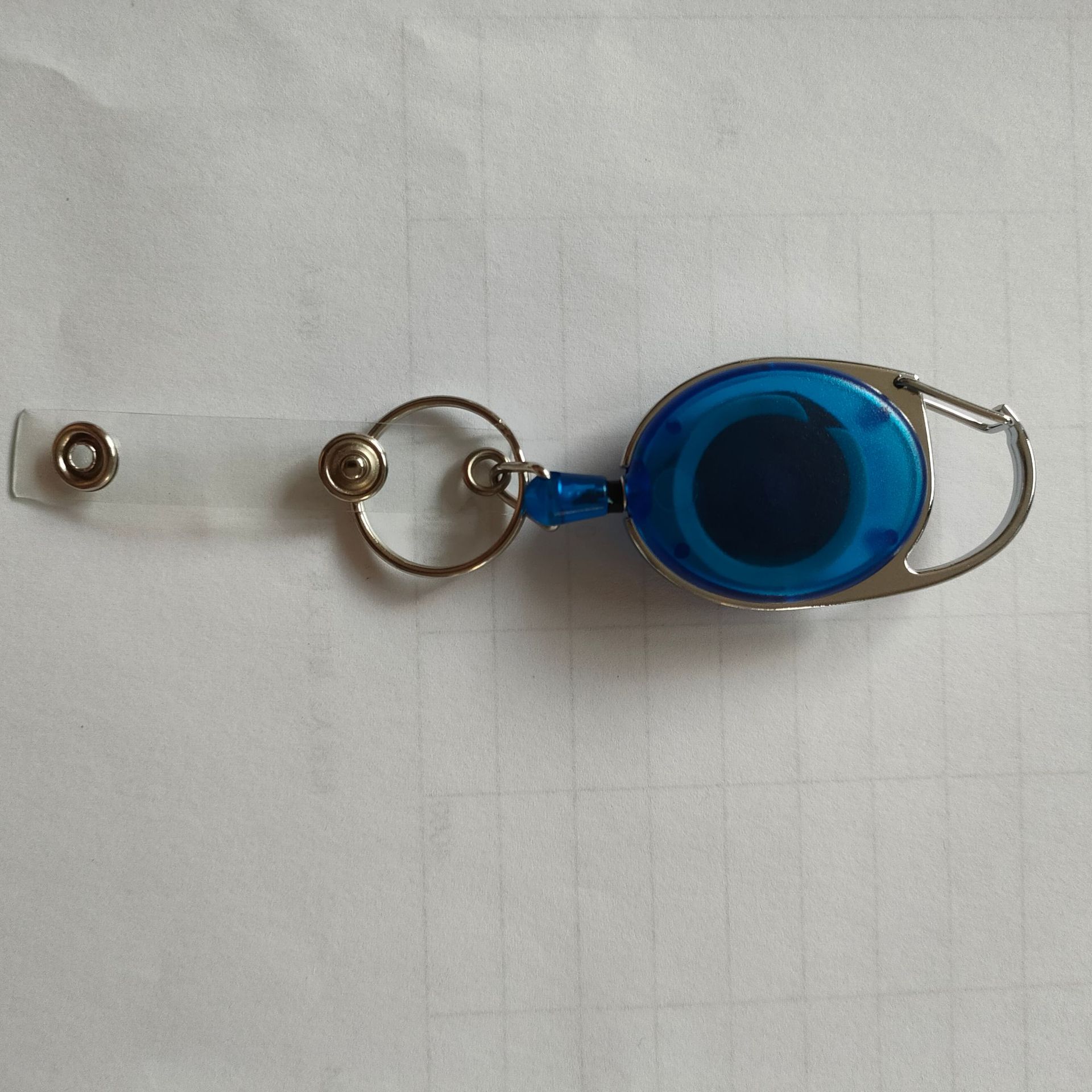 Picture of Oval Outdoor Solid Color Solid Color Easy Pull Buckle Easy Pull Retractable Buckle Wire Pull Cable ID Buckle Retractable Keychain