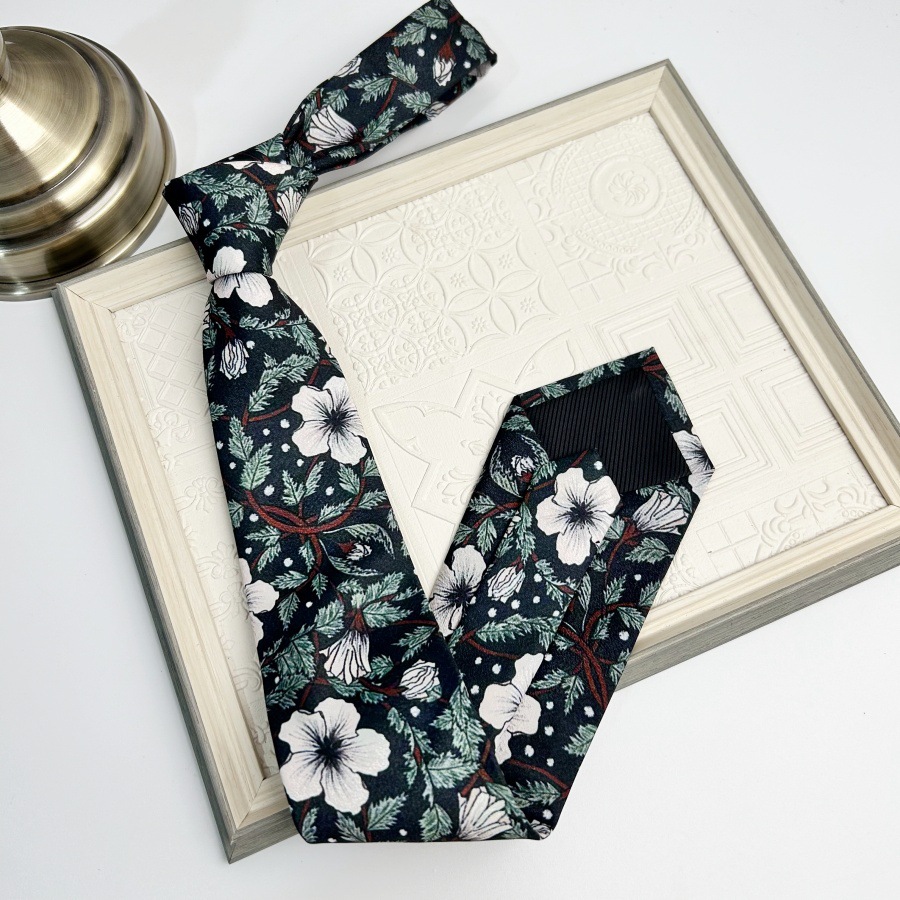 Picture of Cross-border Men's Tie Business Formal 8cm Printed Polyester Tie Wholesale Flower Casual Professional Tie