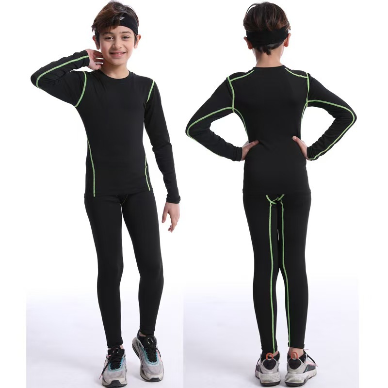 Picture of American Children's Tights Training Clothes Quick-drying suit Students Basketball Football Running Fitness Kids Sports Base