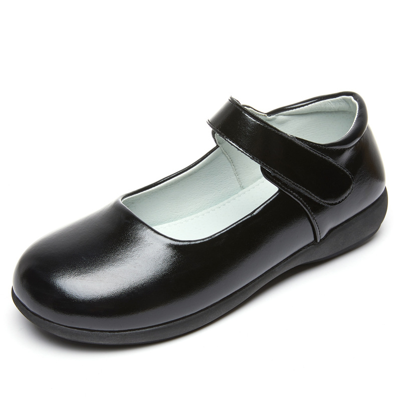 Picture of Girls Black Leather Shoes Performance Shoes Princess Shoes Small Leather Shoes Children's School Leather Soft Sole Shoes School Shoes