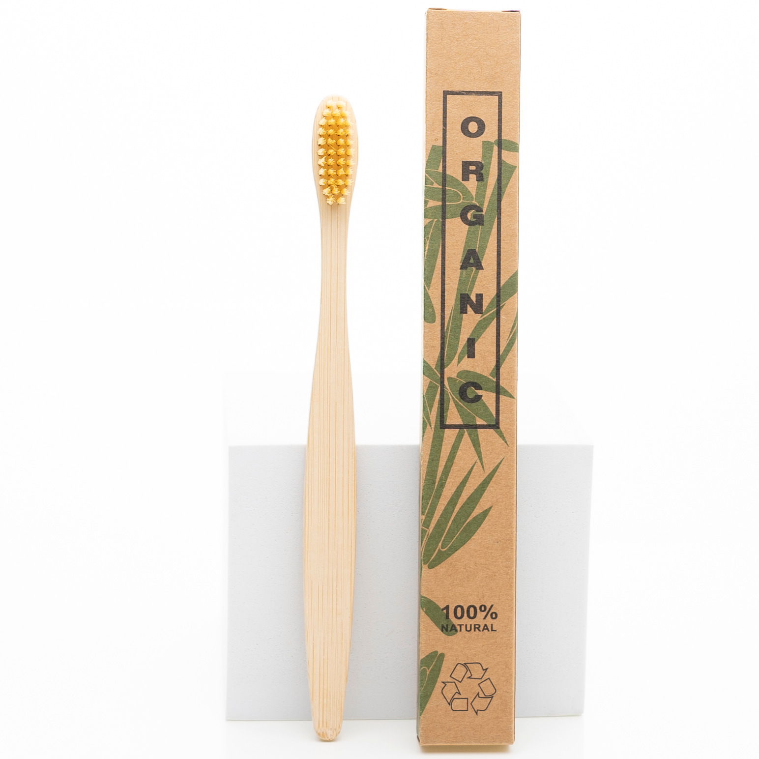 Picture of Hotel Disposable Bamboo Toothbrushes, Multi-Color Soft and Hard Bristles, Biodegradable Bamboo Toothbrushes, Customizable with Logo, Set Packaging
