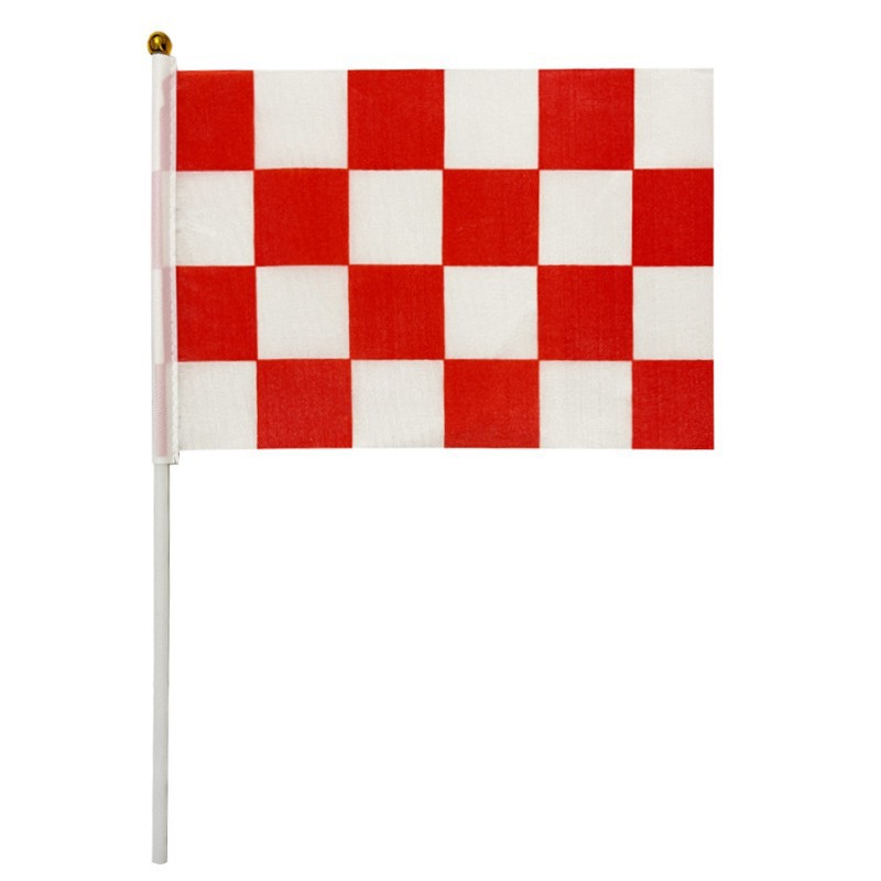 Picture of In stock F1 racing flag No. 8 black and white plaid racing hand Flag black and white plaid racing flag black and white plaid end flag