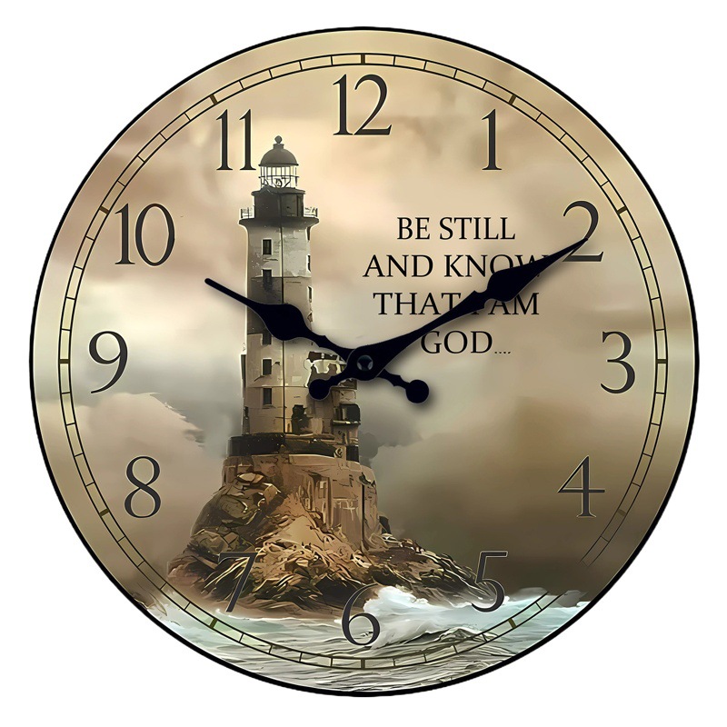 12 inch factory wholesale cross-border explosions European simple wooden retro wall clock MDF mute decorative clock