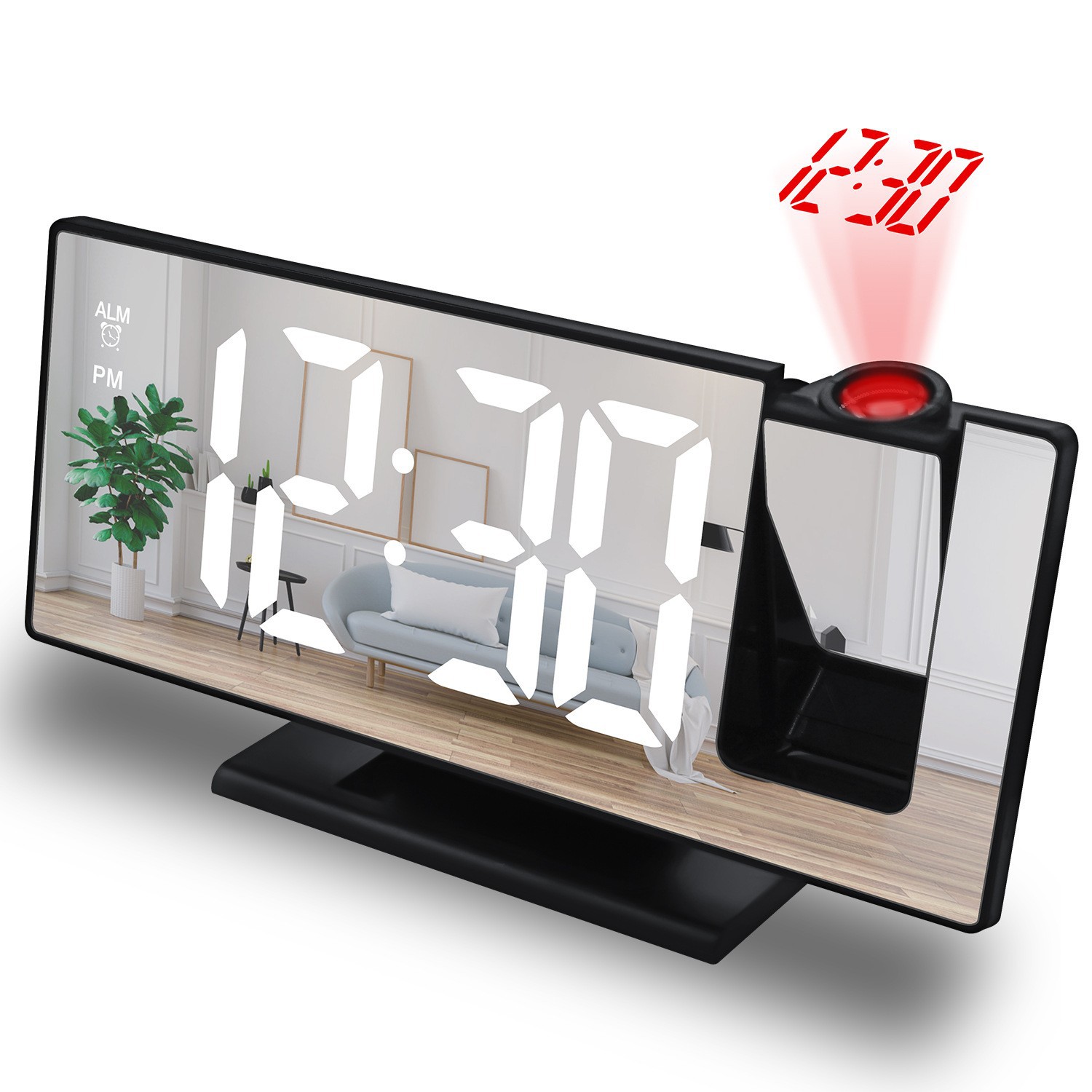 Cross-border hot sale LED projection clock desktop children's electronic clock multi-function calendar student alarm clock factory