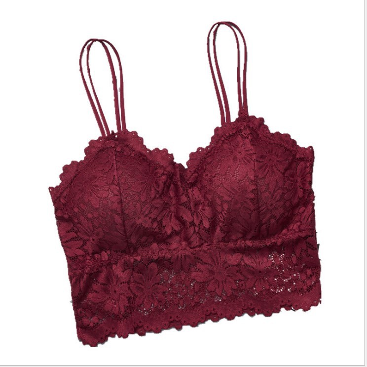 Picture of Cross-Border Large Size Lace Suspender Tube Top for Women with Breast Pads and Spaghetti Straps, Beautiful Back Intimates, Chest-Wrapped Top That Can Be Worn Outside
