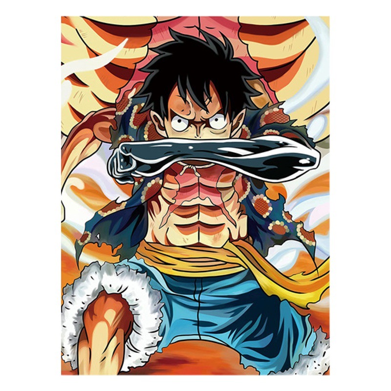 Cross-border Japanese King of One Piece Lufei 5d Diamond Painting Decorative Painting Amazon Wholesale