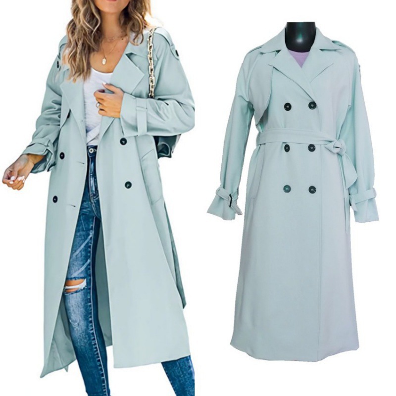 Picture of In stock! Amazon independent station cross-border European and American women's winter and autumn trench coat foreign trade 2023 coat