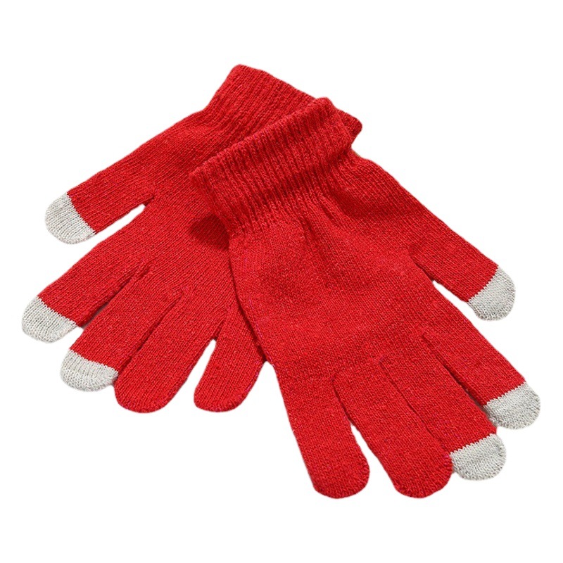 Picture of Touch Cotton Knitted Gloves, Warm and Cold-Proof Finger Gloves, Thickeneded Simple Outdoor Windproof and Warm Gloves