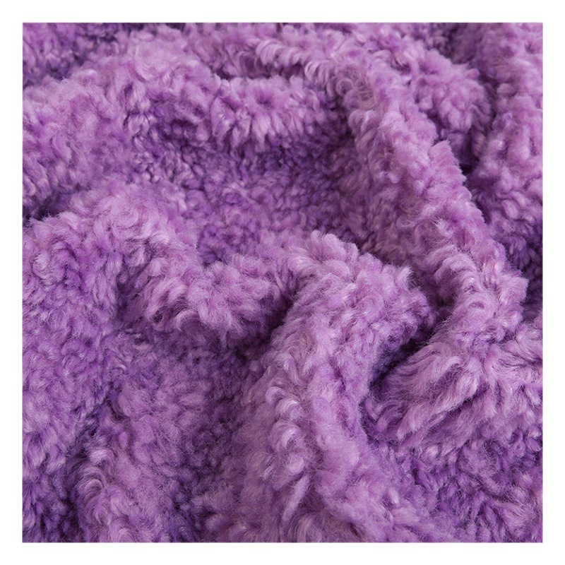 Chao brand plush coat fabric 550g polyester plain Persian roll lamb wool lamb wool fabric spot manufacturers