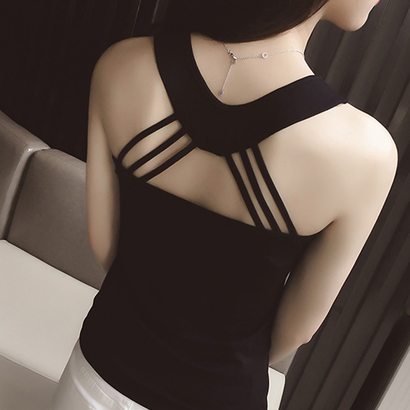 Summer Spice Girls Mix and Match Sexy Small Camisole Vest Women's Back Cross Strap Slim-fit Summer Lap-off Strap Bottoming