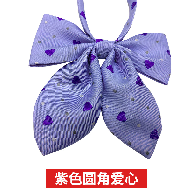 Picture of JK Fresh Japanese Style Knot-free Bow Tie Women's Bow Pointed Dot Pattern Shirt Collar Flower Academy Style Decoration