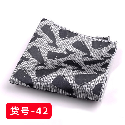 Picture of Men's suit small square scarf factory wholesale fashion polyester fashion accessories vintage embroidery pattern pocket towel men's clothing