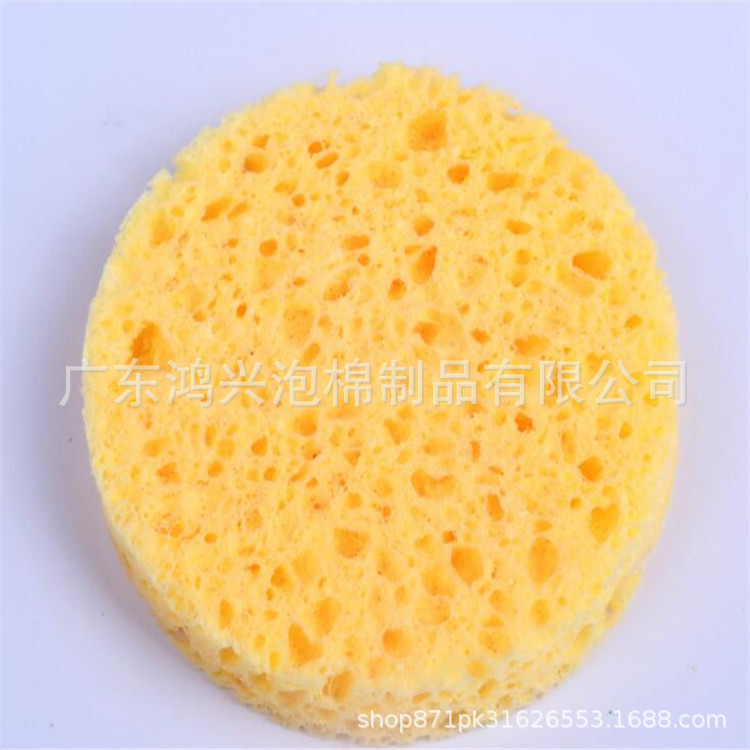 Wholesale supply high temperature resistant soldering iron sponge wood pulp cotton absorbent sponge face cleaning bath wood pulp sponge