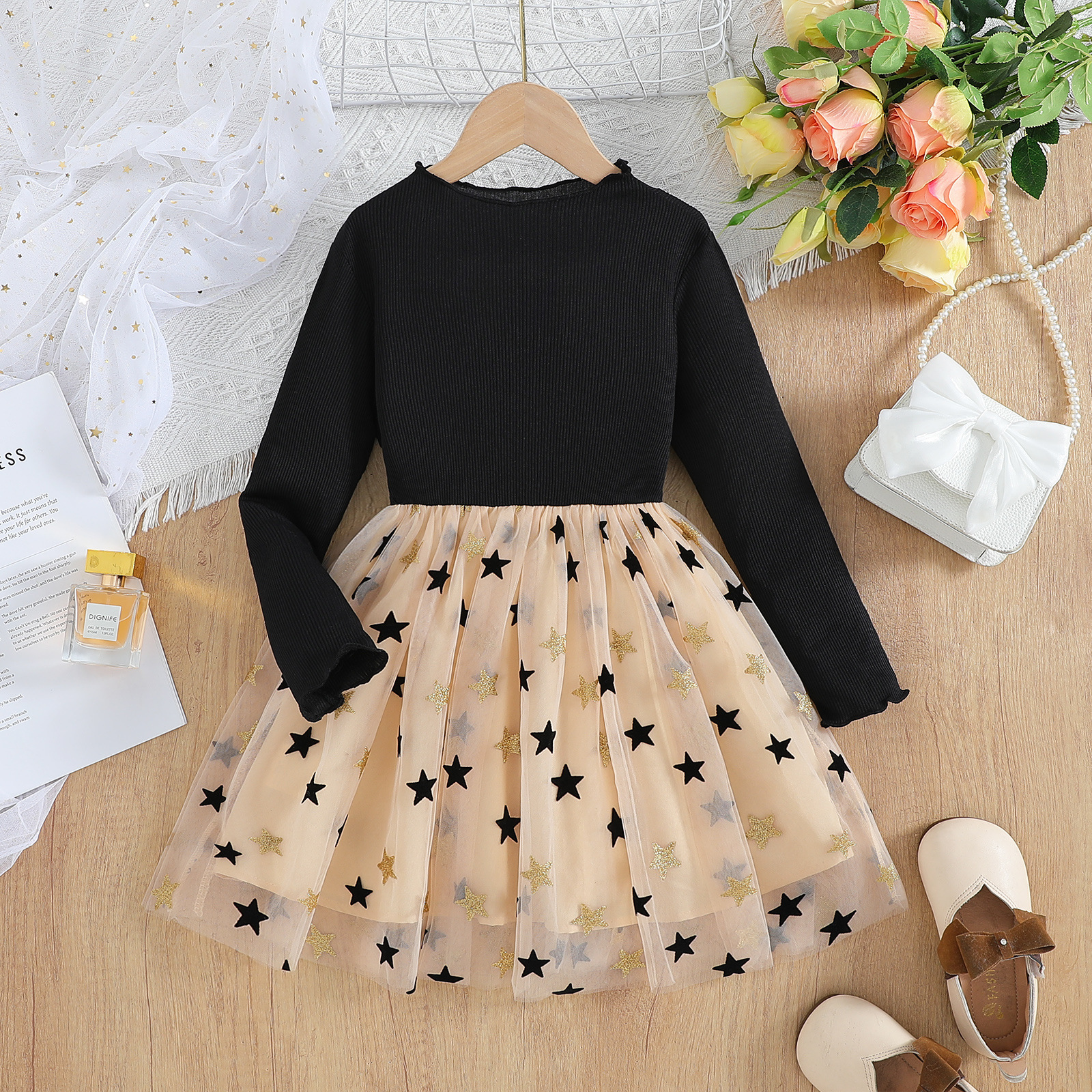 Picture of Girls' dress 2024 Spring New Korean Style Children's Big Children's Skirt Spring and Autumn Girl's Western Style Princess Skirt