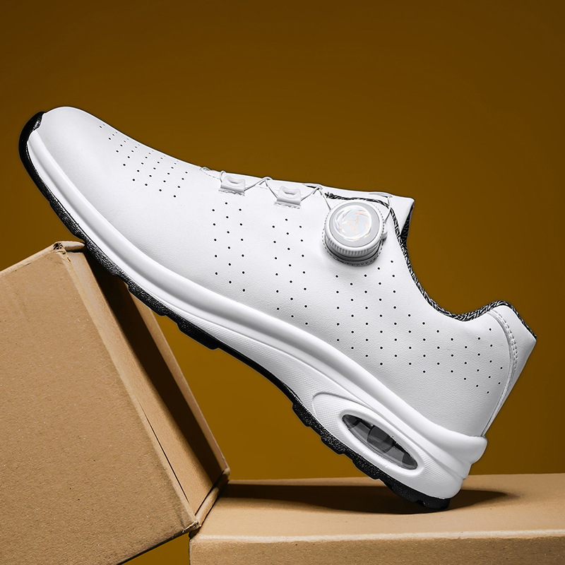 Side Rotating Button Men's Air Cushion Soft Sole Cushioning Comfortable Sports Shoes Lightweight Low-Top Fashionable Versatile Casual Shoes