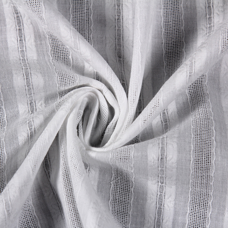Picture of Pure Cotton solid color jacquard clothing fabric summer women's dress children's clothing fabric wholesale