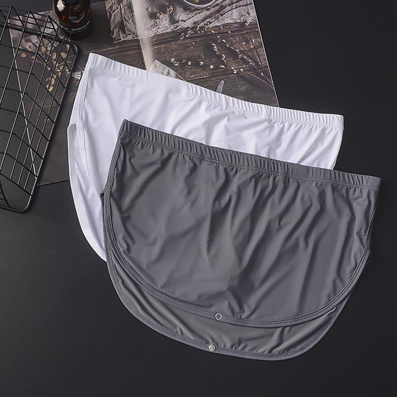 TikTok Amazon Cross-border Internet Popular Men's Detachable Low Waist Ice Silk Flat Angle Lined Aro Pants Home Pants