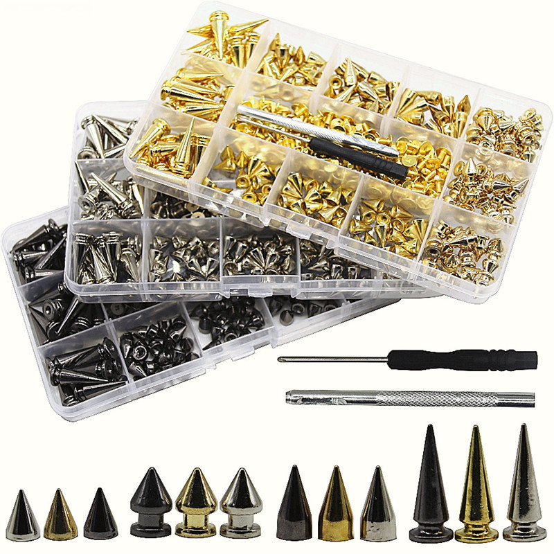 Cross-border willow nail metal belt decorative nail alloy bullet diy pointed head female tapered punk rivet screw