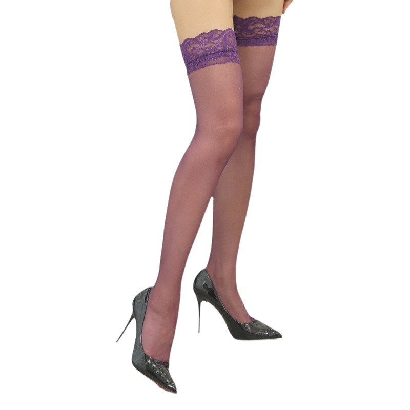 Sexy Lace Over-The-Knee Socks, Silicone Thin Non-Slip Stockings for Women, Anti-Snatch Stockings, Sexy Black Stockings, Stockings