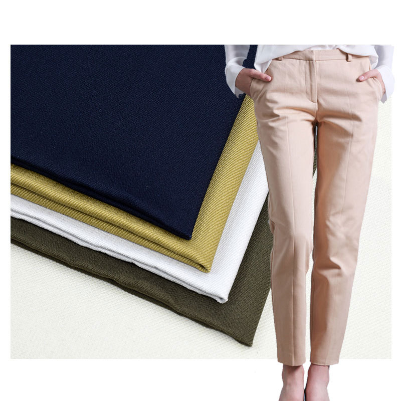 Cotton Polyester Bamboo High Elastic Twill Fabric Workwear Casual Pants Polyester Cotton Spandex Fabric